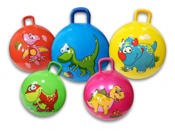 Мяч прыгун арт. 25-13 "Динозаврик" с ручкой d 45, 300 гр Мяч прыгун арт. 25-13 "Динозаврик" с ручкой d 45, 300 гр