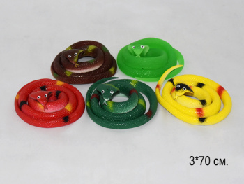 Игр. резин. арт. 1082/SL51 Змея цветная 70 см в пак._+ •= Игр. резин. арт. 1082/SL51 Змея цветная 70 см в пак._+ •=