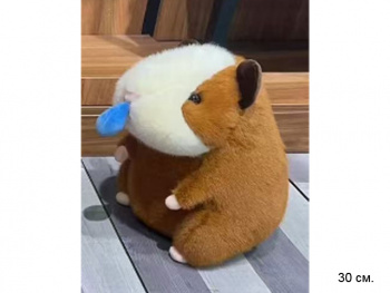 им Хомяк арт. 401-209 С насморком, выдвижной механизм, 30 см в пак.