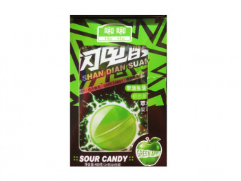 Конфета арт. 851609-2 Кислая "Яблоко" 24 г 20 шт. в зеленой кор.*#