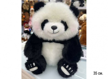 им Панда арт. YE241124-25/250221-5-209 Пушистая сидит светллые следы 35 см в пак.)