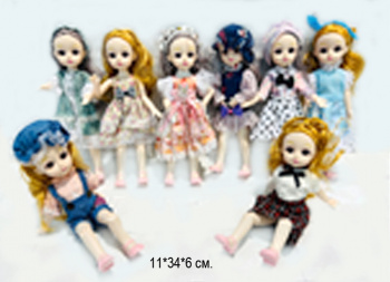 Кукла арт. JY44 Шарнирная в ассортименте в пак.•