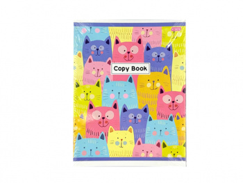 кц_Блокнот арт. 7024-76 В тканевой обложке "Коты" 12 л., точечная линия в пак.