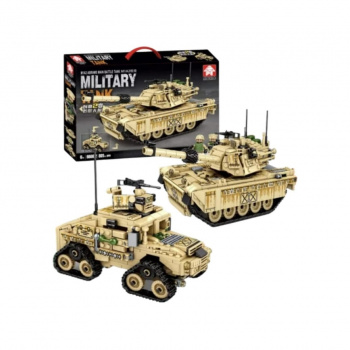 Конструктор арт. 66002 Американский тяжелый танк Абрамс M1A2  801 дет. в кор._