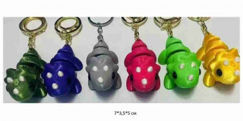 Брелок 3Д арт. 805169 Динозавр подвижный цвета микс в пак.