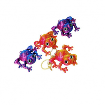 Брелок 3Д арт. 802010 Лягушка подвижная цвета микс в пак.