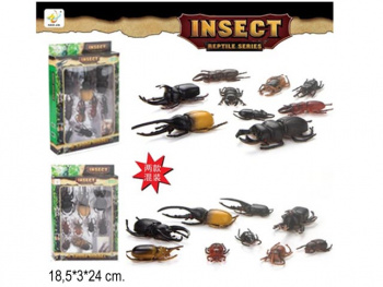Набор животных арт. 278-3HJ" Насекомые в кор. 18,5*3*24 /144шт.//бл.72/