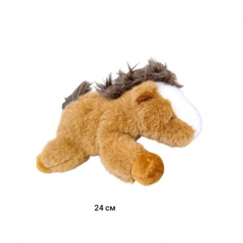 им Лошадь арт. YE25510-8 С белой мордой лежит 24 см в пак.)