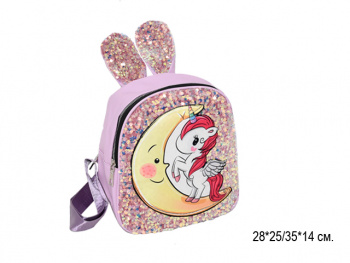 Рюкзак арт. 948-MD-2 Пайетки "Единорог на луне" с ушками в пак._ Рюкзак арт. 948-MD-2 Пайетки "Единорог на луне" с ушками в пак._