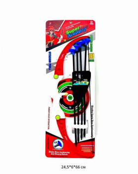 Лук арт. 0777A Со стрелами цвета микс на листе_