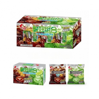 Конфета арт. 840711-2/840704-2 Жевательная кислая "2 вкуса: кола+спрайт" 14 г 20 шт. в кор.'*#,