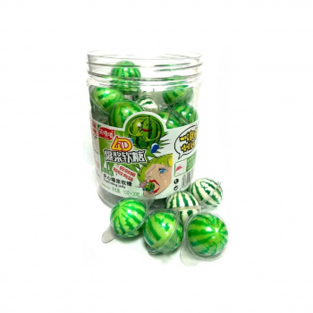 Мармелад арт. 345170-5 Жевательный с начинкой "Арбуз" 10 г 30 шт. банка#'