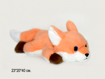 им Лиса арт. 209970 Рыжая с коричневыми лапами лежит 40 см в пак.