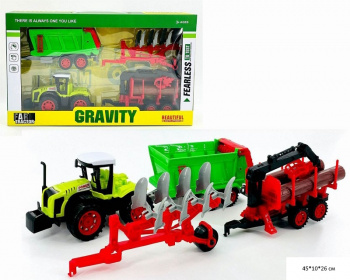 Трактор арт. 666-185C Набор с прицепными устройствами в кор.)