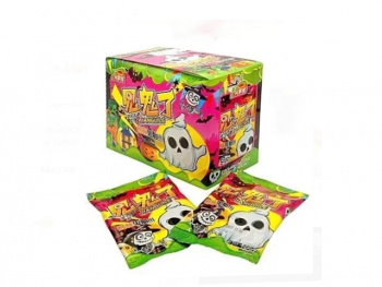 Конфета арт. 680555-1 Кислая Яблочный хэллоуин 20 г 20 шт. в зеленой кор.;,