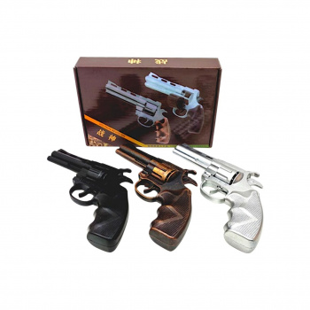 Оружие арт. MN002 Пистолет метал. на пистонах цвета микс в кор._