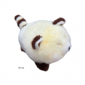 им Енот арт. 209966 Круглый бело-коричневый полосатый хвост лежит 20 см в пак.