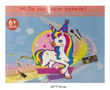 Набор косметики арт. XS25C "Единорог" с шармами для плетения брасетов в кор.~