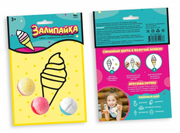 Набор с трафаретным пластилином "Залипайка" 40 гр (Мороженое) Набор с трафаретным пластилином "Залипайка" 40 гр (Мороженое)