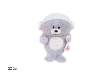 им Тюлень арт. 10476-209 Нерпа белой шапочке с сумочкой 22 см в пак.