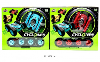 Машина на р/у арт. 666-7C Перевертыш цвета микс в кор._