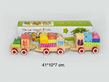 Деревянная игрушка арт. 93-15 Паровоз сортер в кор._/34 шт./