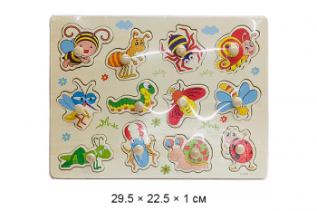 Деревянная игрушка арт. 1902-8 Насекомые в пленке.)