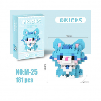 Конструктор арт. M-25-805 Микро Кошка голубая 181 дет. в кор.| Конструктор арт. M-25-805 Микро Кошка голубая 181 дет. в кор.|