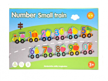 Деревянная игрушка арт. ST5391 "Паровозик цифры" на магните в кор.=