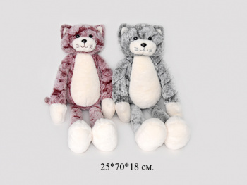 им Кошка арт. 350-802 Длинные лапки 70 см 2 цвета в пак.