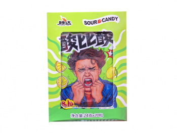 Конфета арт. 501237-2 Лимон кислая 24 г 20 шт. упаковка'