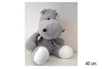 им Бегемот арт. 6431/40 Серый сидит 40 см в пак.