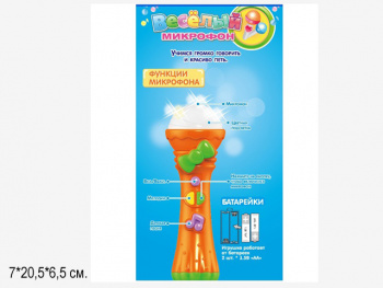 Микрофон арт. 7389" На бат. в кор. 20,6*7*6,5 /72шт.//бл.36/