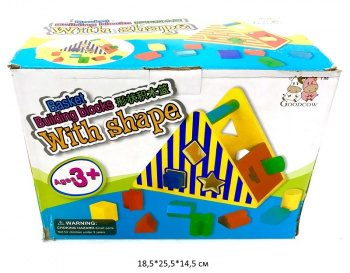 Деревянная игрушка арт. 93-81 Сортер Пирамида в кор._/48 шт./