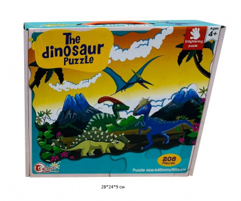 Пазл арт. 88098-2 "Динозавры" 90х64 см 208 дет. в кор.•/30 шт./