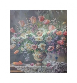 Алмазная мозаика арт. GLE79325 Букет цветов 40*50 полная выкладка на подрамнике