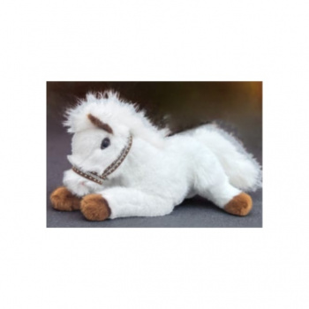 им Лошадь арт. YE25507-1-70-3 Лежит Белая 70 см в пак.)