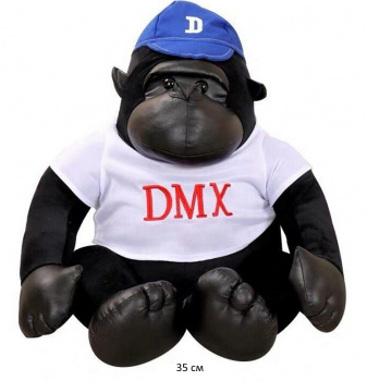 им Обезьяна арт. YE905-22 Черная в кепке и футболке 35 см в пак.)