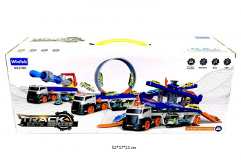 Автотрек арт. E7007 Автовоз-трансформер свет, звук в кор._