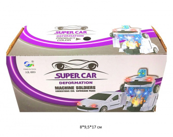 Машина арт. YBJ-AK-889 Трансформер свет, звук в кор._