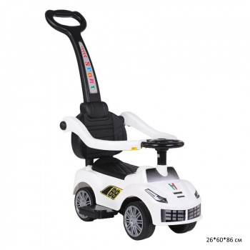 Толокар арт. 902-3 Каталка с родительской ручкой, ограничителями свет, звук БЕЛЫЙ в кор. 58*29*29