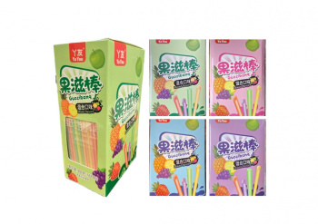 Конфета арт. 621467 Жевательная трубочка вкусы микс 30 г 20 шт. в кор.#'