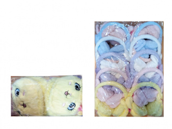 Наушники меховые арт. GBNU004-709 Зайка с бантиком цвета микс 1 шт. в пак.