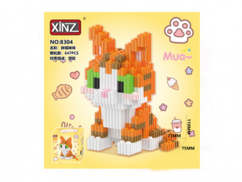 Конструктор арт. 8304-802 Микро Кот рыжий 647 дет. в кор.=|