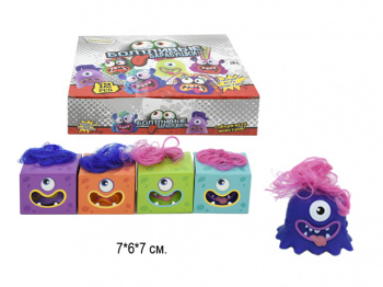 Антистресс арт. 533-58A Монстр-крикун волосы ассорти на батар. (12 шт.) шоубокс=_