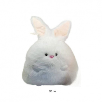 им Зайка арт. 209241 Белый Толстячок-капелька норковый 35 см в пак.