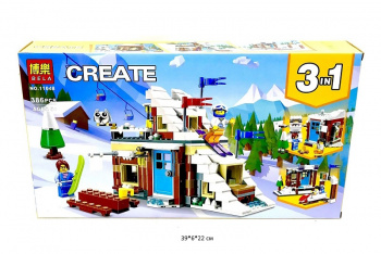 Конструктор арт. 11048 Горнолыжный городок 386 дет. в кор._