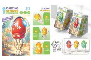 Кальмар арт. 2855-805 В наушниках цвета микс на бат. свет, танец в кор.