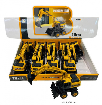 Экскаватор арт. BHX815 Колесный с отвалом инерц. (10 шт.) шоубокс•