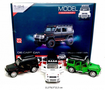 Модель металл. арт. SH2407B Джип цвета микс, пар (6 шт.) шоубокс•_~/4 шт./